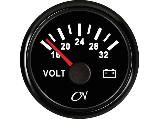 CN Voltmeter 16-32V - analoog Zwart Zwart