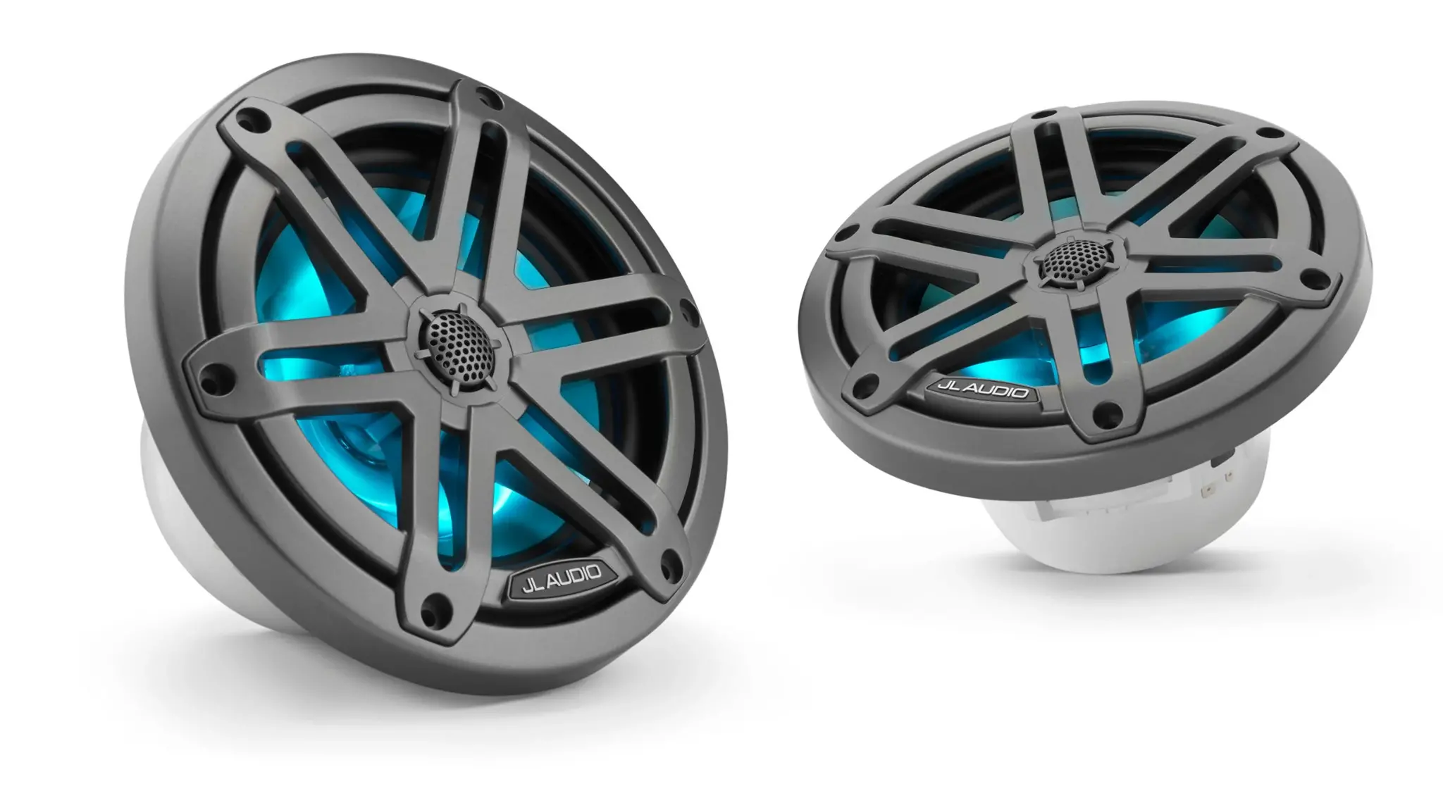 JL Audio M3 Speakerset met LED verlichting (6.5 inch/ 60W) Sport metallic grijs grill