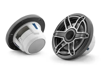 JL Audio M6 Speakerset (7.7 inch/ 100W) Sport Metallic Grijze rand en titanium