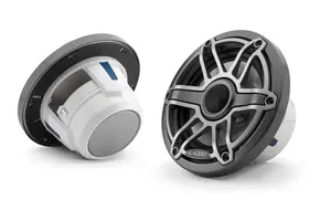 JL Audio M6 Speakerset (8.8 inch/ 125W) Sport Metallic Grijze rand en titanium