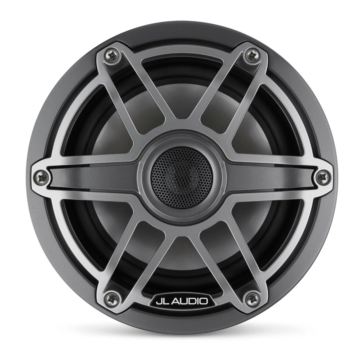JL Audio M6 Speakerset (8.8 inch/ 125W) Sport Metallic Grijze rand en titanium