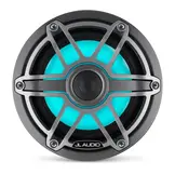 JL Audio M6 Speakerset met LED verlichting (8.8 inch/ 125W) Sport Metallic Grijze rand en titanium