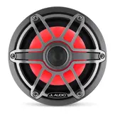 JL Audio M6 Speakerset met LED verlichting (8.8 inch/ 125W) Sport Metallic Grijze rand en titanium