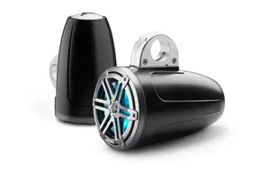 JL Audio M3 Speakerset buismontage met LED verlichting (7.7-inch/70W) Sport Grille Zijdeglans zwart + metallic