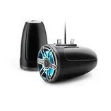 JL Audio M6 Speakerset buismontage met LED verlichting (7.7-inch/100W) Sport Grille Zijdeglans zwart met metallic