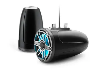 JL Audio M6 Speakerset buismontage met LED verlichting (7.7-inch/100W) Sport Grille Zijdeglans zwart met metallic