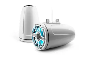 JL Audio M6 Speakerset buismontage met LED verlichting (7.7-inch/100W) Sport Grille Wit