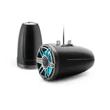 JL Audio M6 Speakerset buismontage met LED verlichting (8.8 inch/ 125 W) zijdeglans zwart + metallic