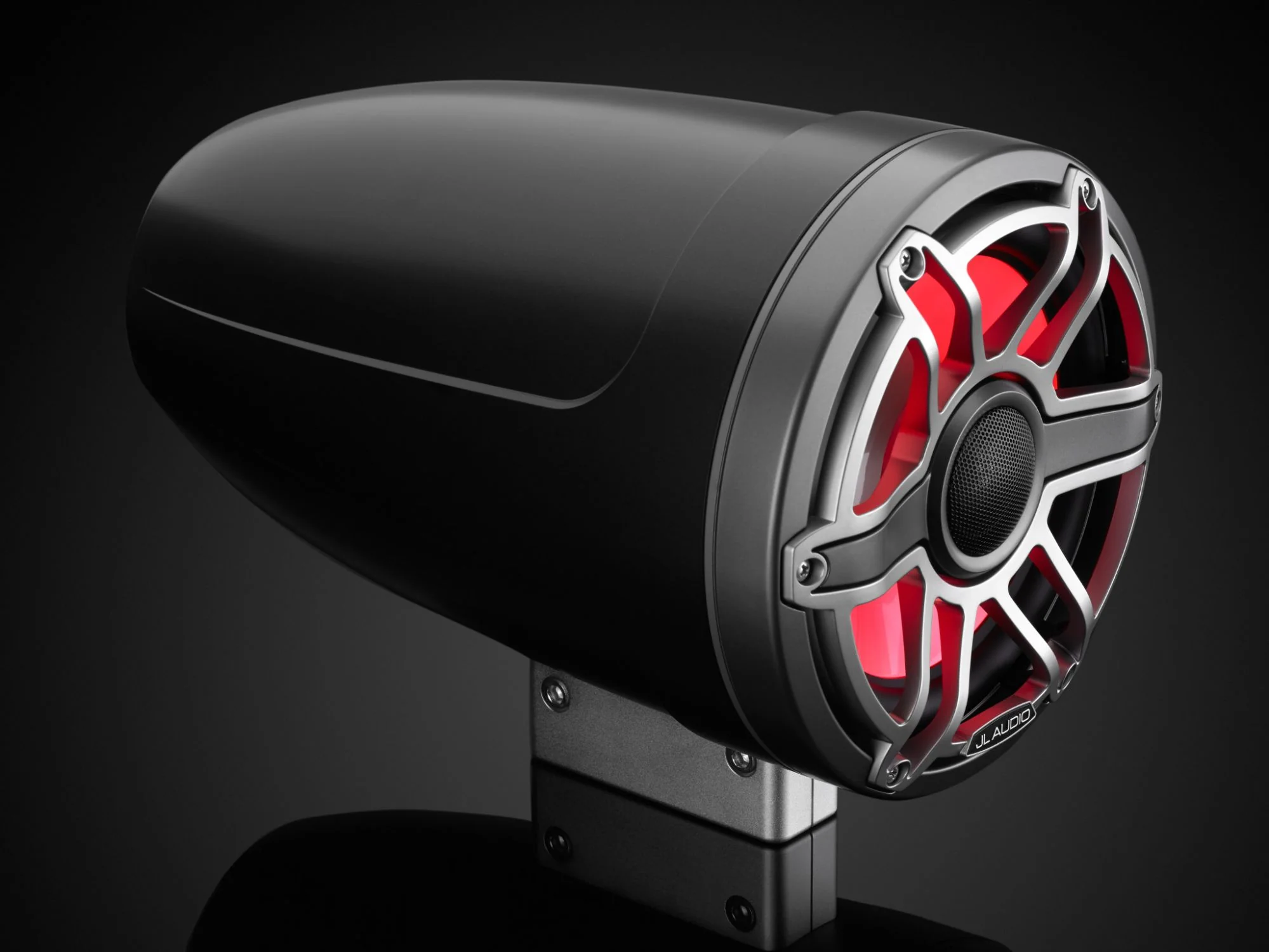 JL Audio M6 Speakerset buismontage met LED verlichting (8.8 inch/ 125 W) zijdeglans zwart + metallic