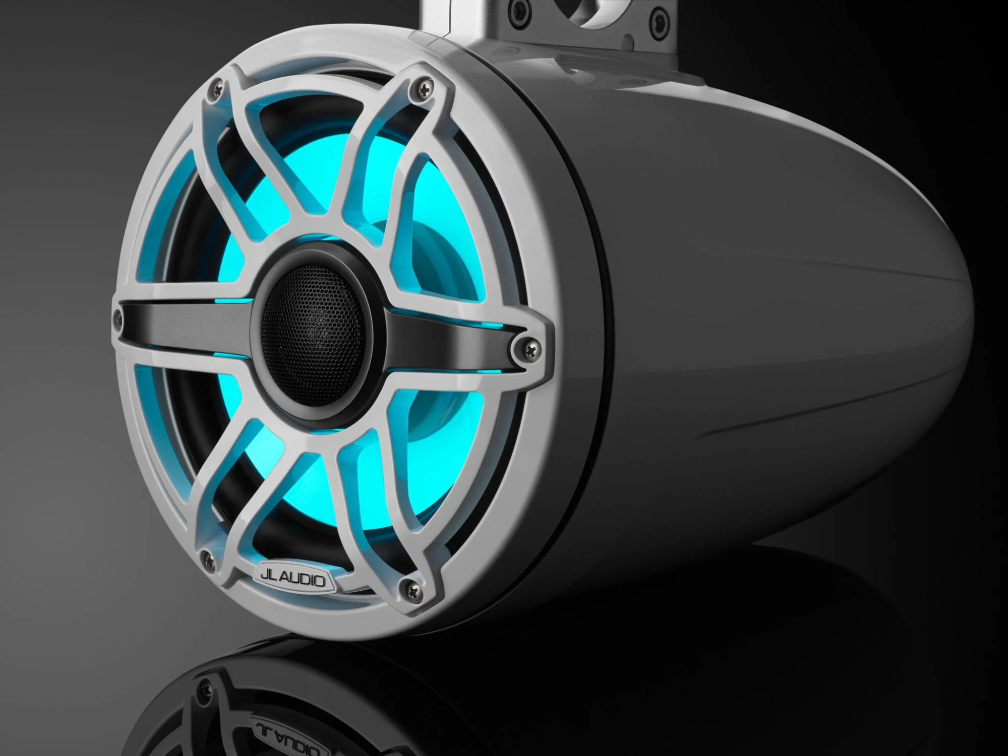 JL Audio M6 Speakerset buismontage met LED verlichting (8.8 inch/ 125 W) Classic Wit