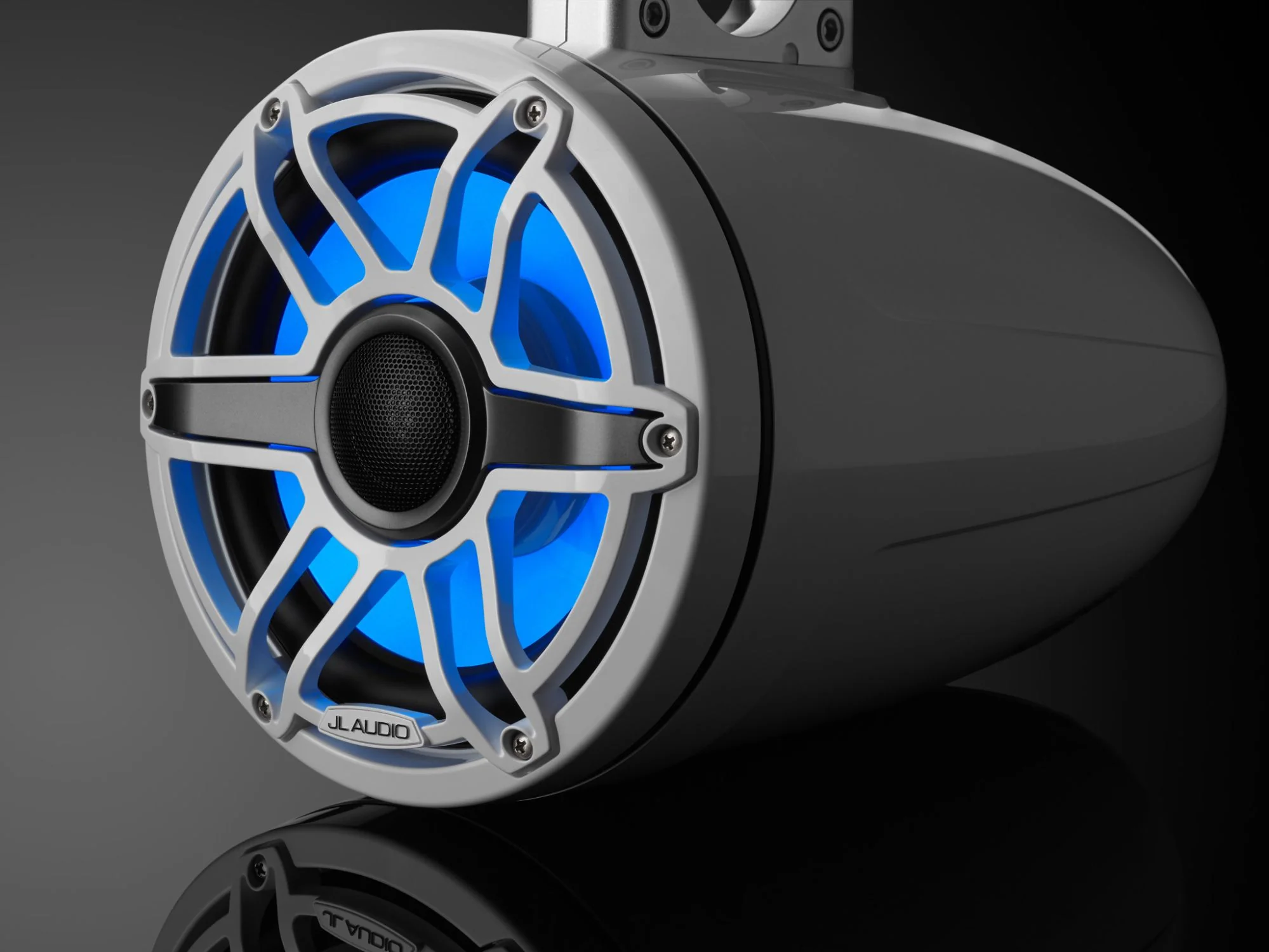 JL Audio M6 Speakerset buismontage met LED verlichting (8.8 inch/ 125 W) Classic Wit