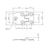 Talamex Nylon scharnieren 40x40mm