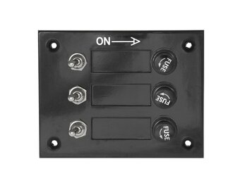 BW AAA 12V 3 Gang Fuse Switch Panel (10030-RC)