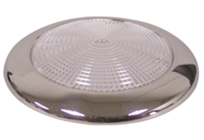 Allpa allpa RVS LED-plafondlamp, opbouw, 12V, Top LED 1W, 50.000 uur, H=11mm, warm white