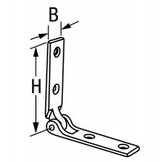 Toplicht Scharnier messing verchroomd 73 x 20 cm