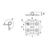 Plastimo Scharnier RVS 40 x 37.5 mm (5)