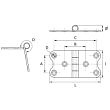 Plastimo Scharnier RVS 77 x 41 mm, foto 2 van 2