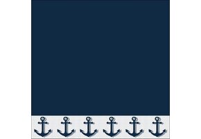 Elias handdoek anker 60x60cm blauw 2ST