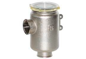 Allpa allpa Messing-vernikkeld koelwaterfilter met RVS 316 zeef, 1", H=105mm, 49500l/u