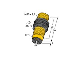 Turck NI15-S30-AP6X / Inductieve sensor, verkoop per: 1 x 1 stuk - 46592, 4047101102321 | Materiaal behuizing: Kunststof | Spanningstype: DC | Cascadeerbaar: Nee | Uitvoering elektrische aansluiting: Kabel | Uitvoering schakelelement: Maakcontact | Bouwvo