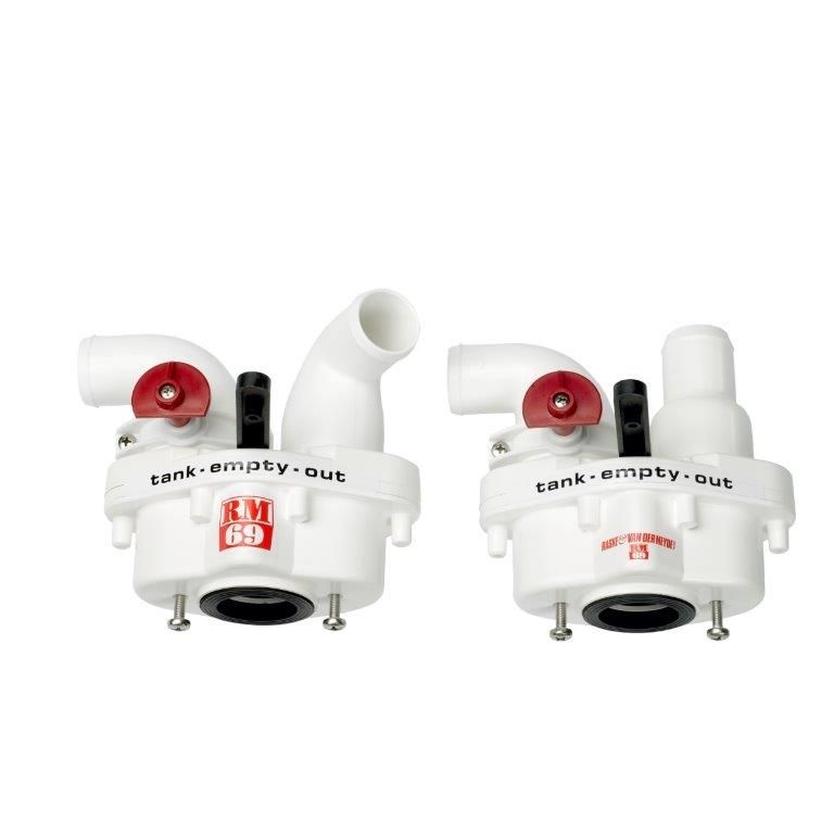 RM69 Driewegkraan set C slangaansluiting 90 gr.