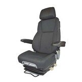 Cleeman Cleemann stoelkuip Nautic Star zwart leer met armleuningen en hoofdsteun (gedemonteerd van onderstel) exclusief zitting