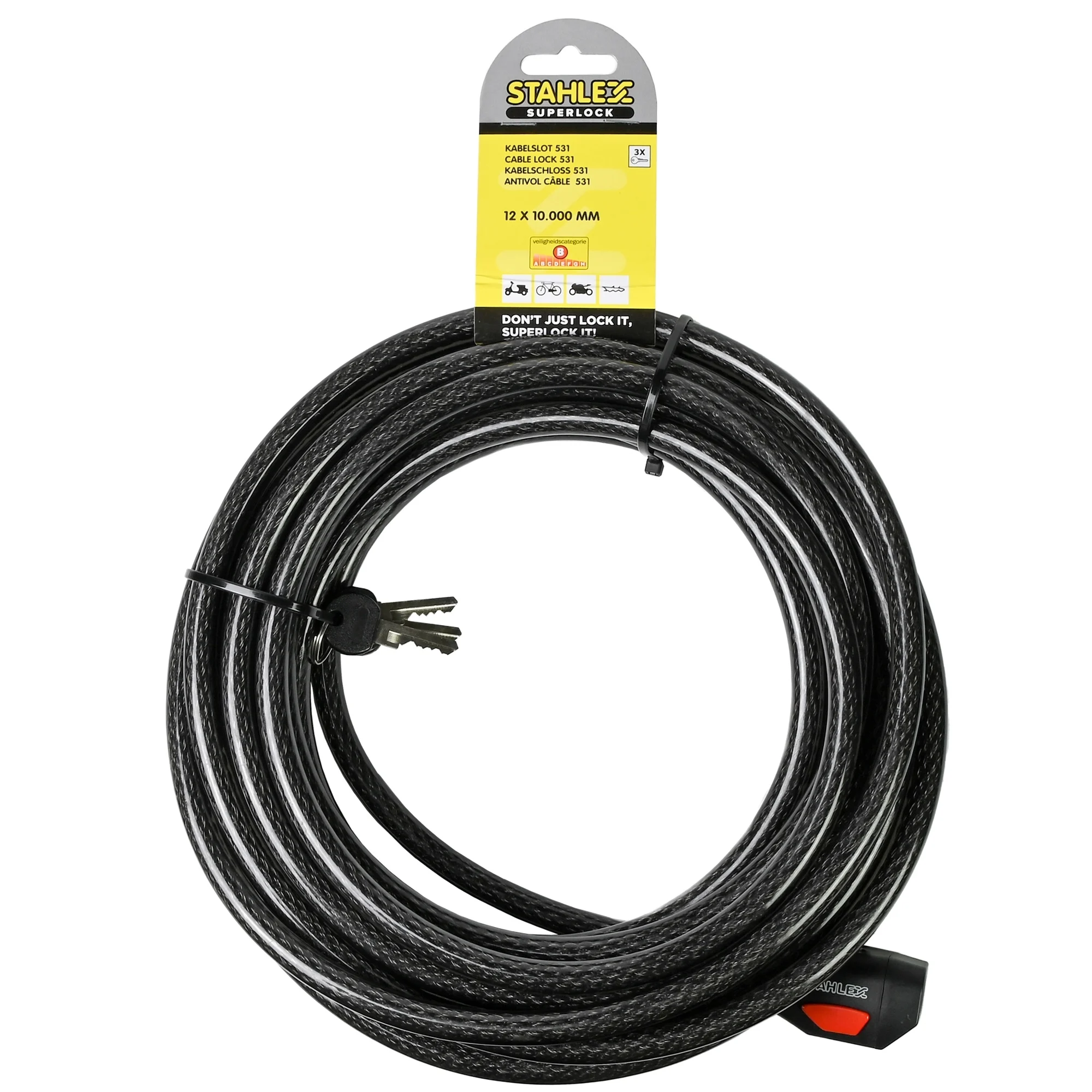 Stahlex Kabelslot 12 mm x 10 meter