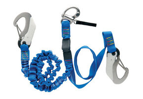 Wichard Veiligheidslijn OSR 1 vast, 1 elastisch 1-2 mtr met 2 haken