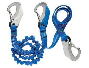 Wichard Veiligheidslijn 1 vast, 1 elastisch 1-2 mtr met 3 veiligheidshaken