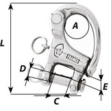 Wichard Snapsluiting HR RVS met borstbout