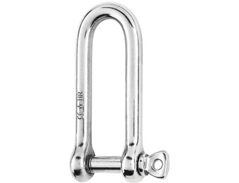 Wichard D-sluiting lang HR RVS 10 mm