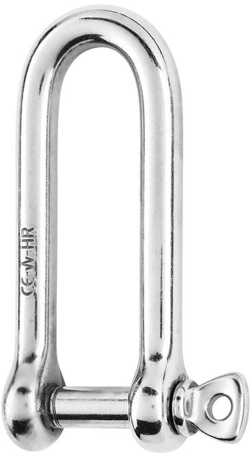Wichard D-sluiting lang HR RVS 10 mm