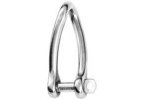 Wichard D-sluiting gedraaid gevangen pin RVS