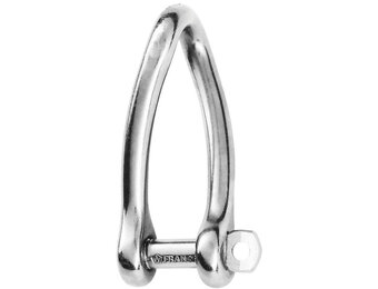 Wichard D-sluiting gedraaid gevangen pin RVS