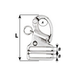 Wichard Karabijnhaak voor band 20 mm RVS 44 mm