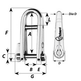 Wichard Sleutelsluiting met brug RVS