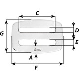 Wichard Gesp dubbel RVS