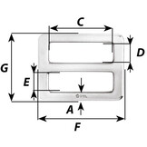 Wichard Gesp dubbel RVS