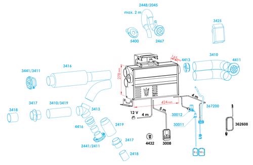 Wallas Dieselverwarming 50 Spartan Air
