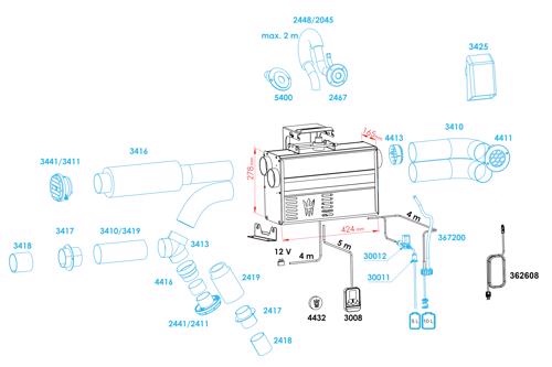 Wallas Dieselverwarming 50 Spartan Twin