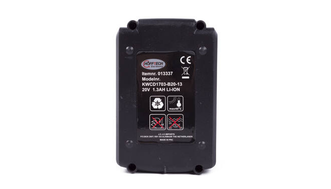 Hofftech Accu 18V 20V 1300 mAh voor 013091 + 013575, foto 3 van 3