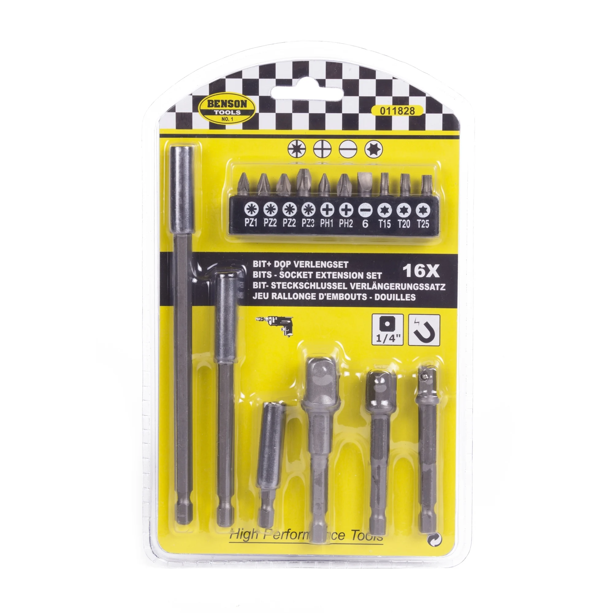 Benson Bit en dop verlengset 16-delig