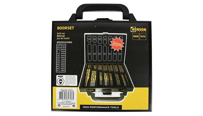 Benson Boorset 101-delig HSS tita coated/ koffer