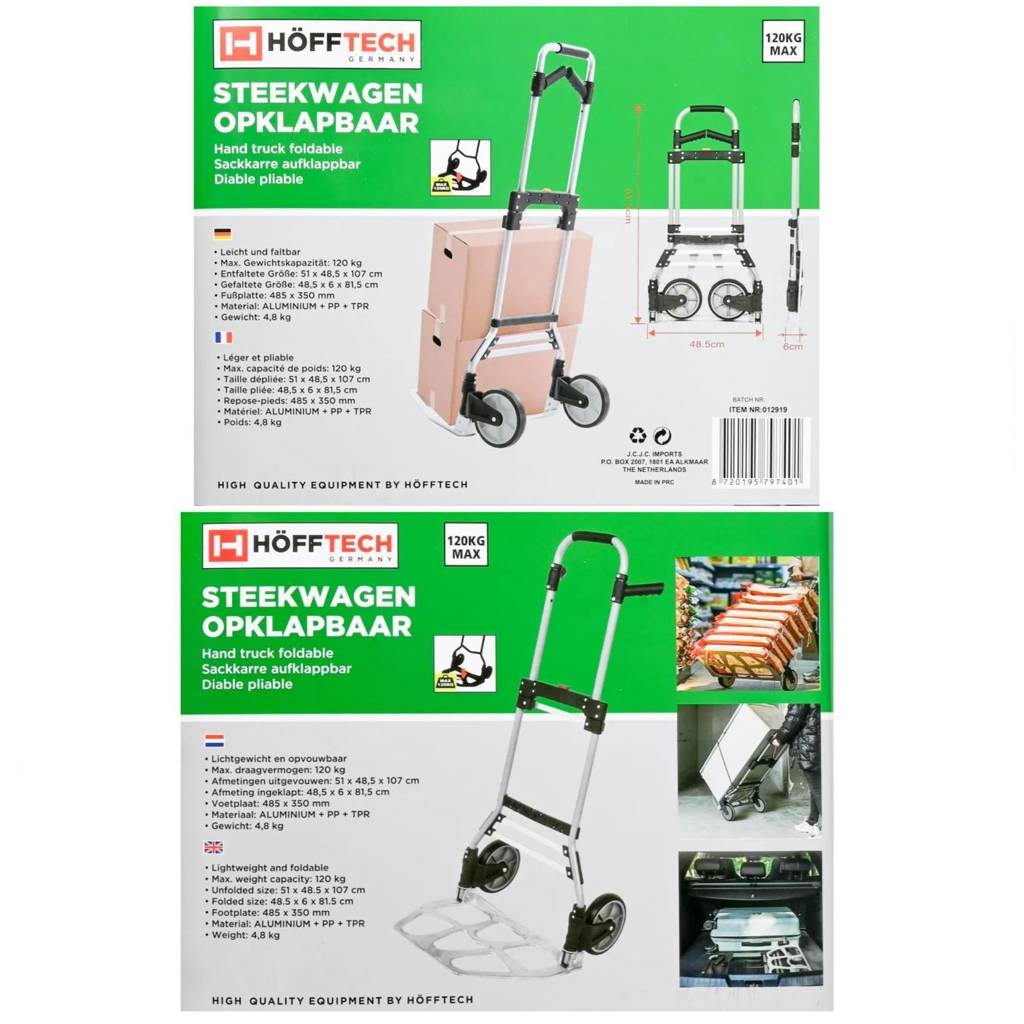 Benson Steekwagen opklapbaar (120 kg)