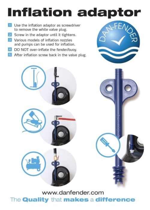 Dan-Fender Opblaas adapter + Ventiel set van 10