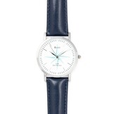 Bron Horloge kompas zilver/ navy - dames