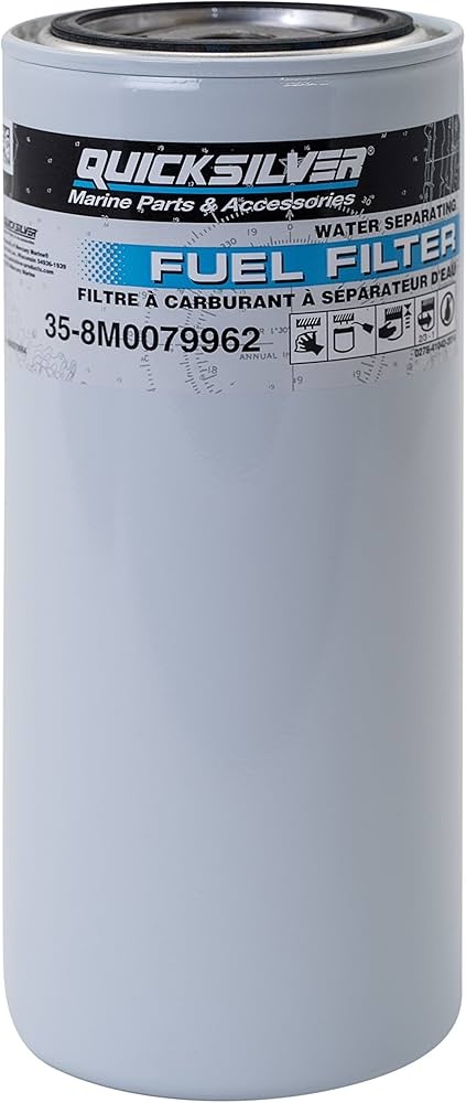 Quicksilver Waterafscheidend brandstoffilter hoge capaciteit 10 micron 8M0079962