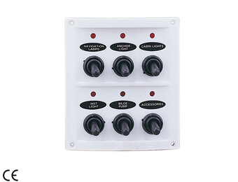 Trem Schakelpaneel 6 schakelaars Wit