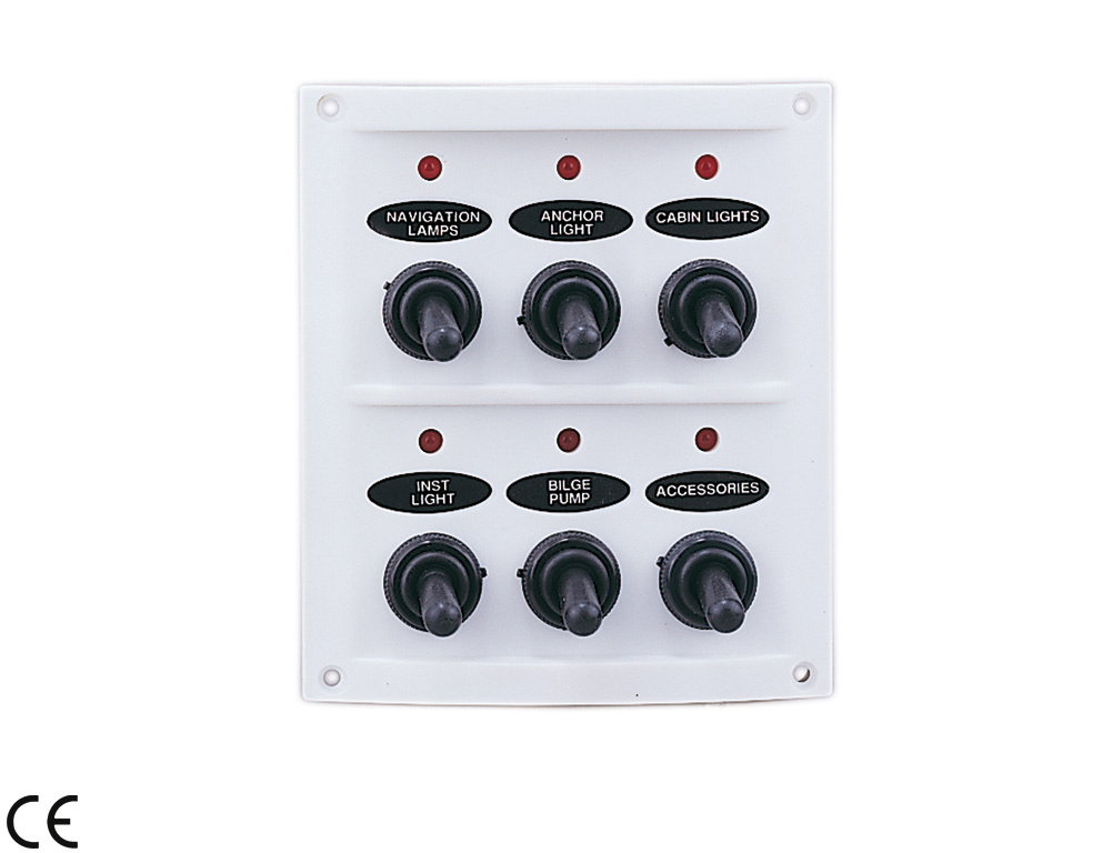 Trem Schakelpaneel 6 schakelaars Wit