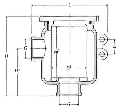 Guidi Brons verchroomd Koelwaterfilter, foto 2 van 2
